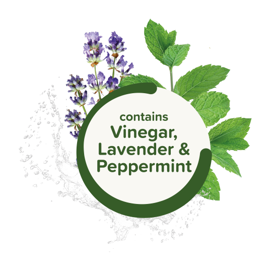 Contains vinegar, lavender and peppermint