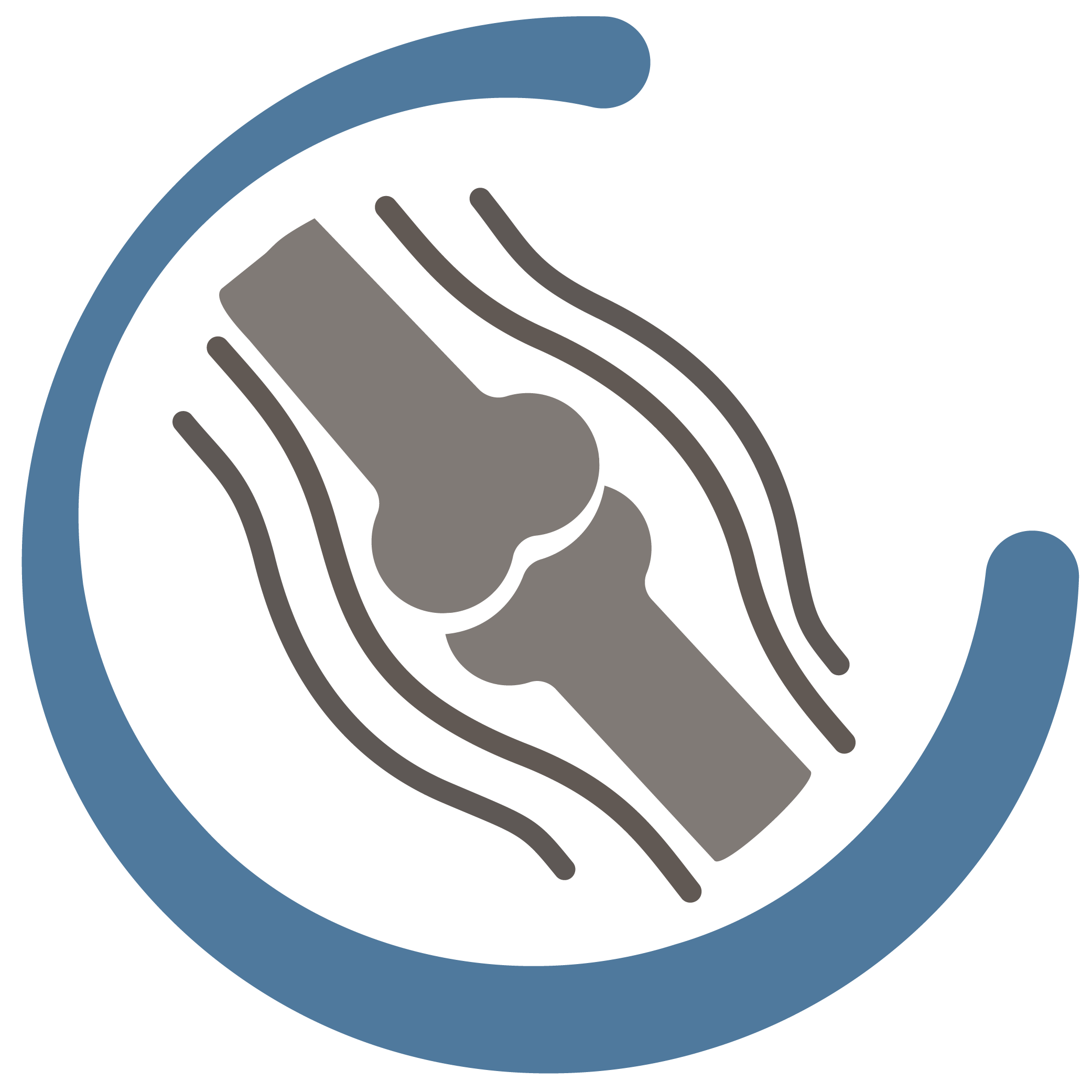 Bones and muscles icon